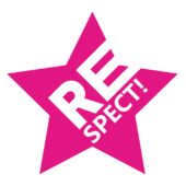 Logo Meldestelle, Stern mit Aufschrift Respekt